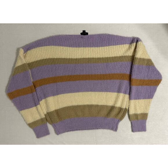 Lumiere Pastel Large Striped Soft Sweater Size Large - Picture 4 of 5